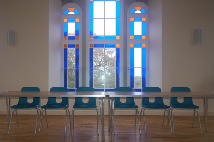 plastic stacking chairs and lightweight folding tables